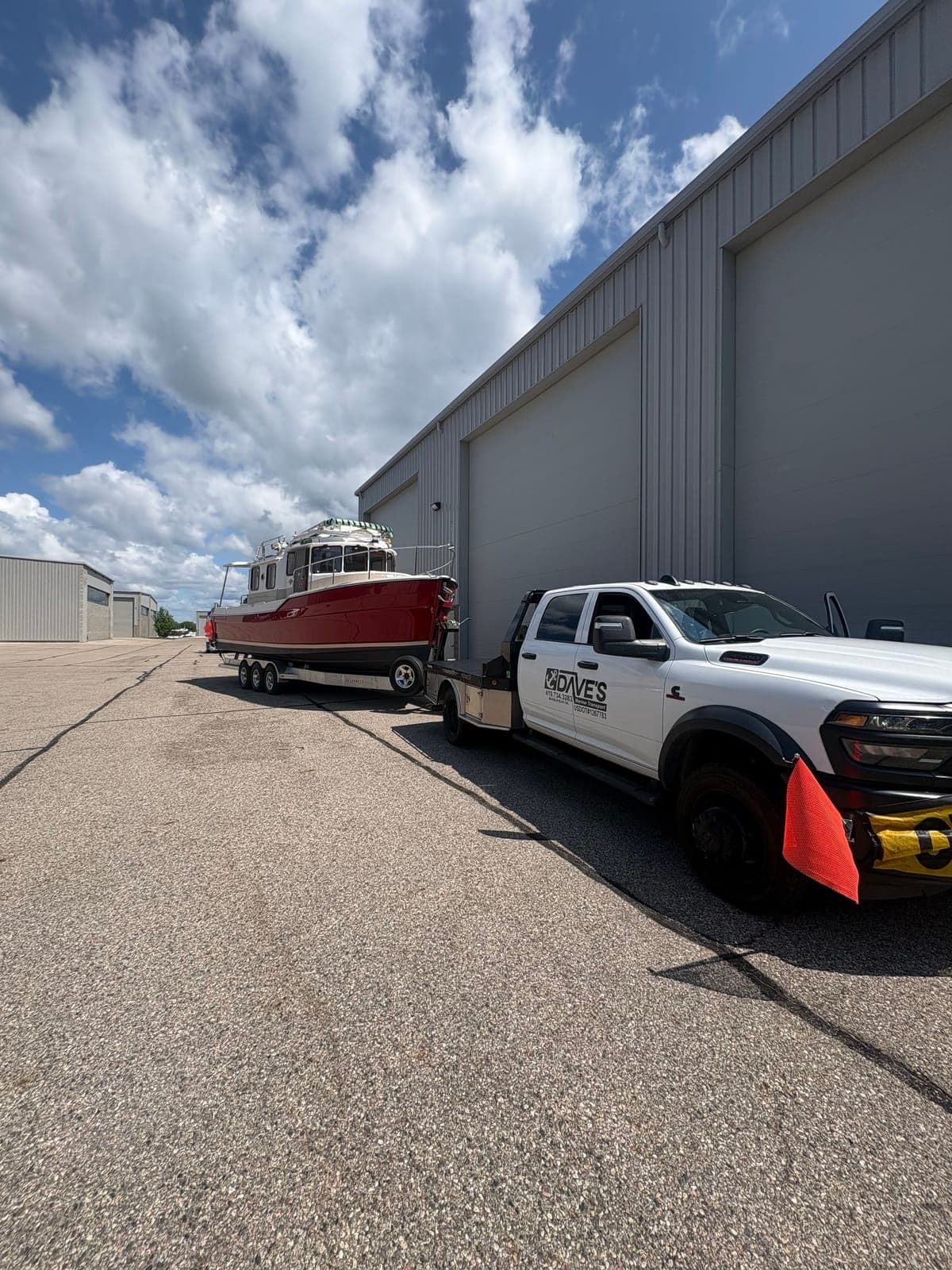 Loading a boat onto the trailer